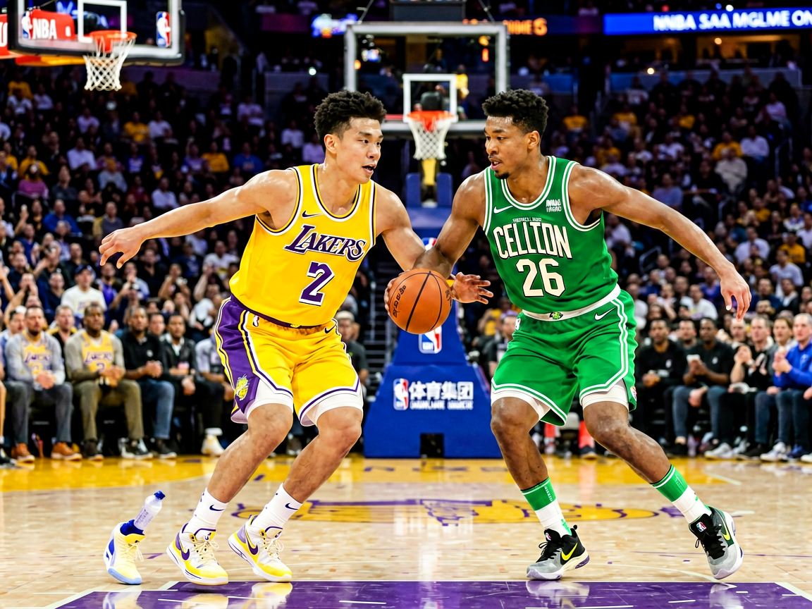 NBA湖人队与凯尔特人队的常规赛激烈对抗